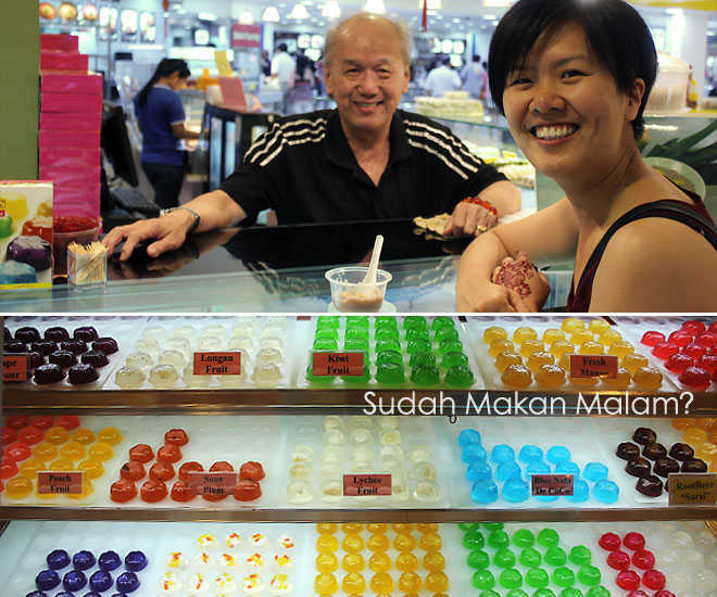 Non-gelatin jelly, and taro dessert (I think, can't remember what I ate anymore)