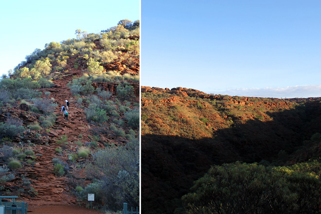 Steps to the Kings Canyon; View at the top.