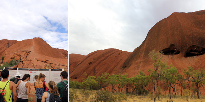 Uluru up close.