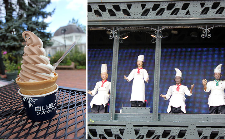 Shiroi Koibito Park | Ice Cream Cone! Twist of White and Milk Chocolate